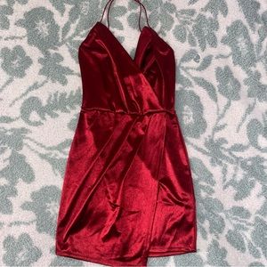 NWT Red Satin Dress